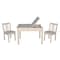 International Concepts Rectangle Table with 2 San Remo Juvenile Chairs, 24 in W, 33.1 in L, 22.2 in H, Wood, Unfinished K-JT2532L-CC105-2 - alternate 2